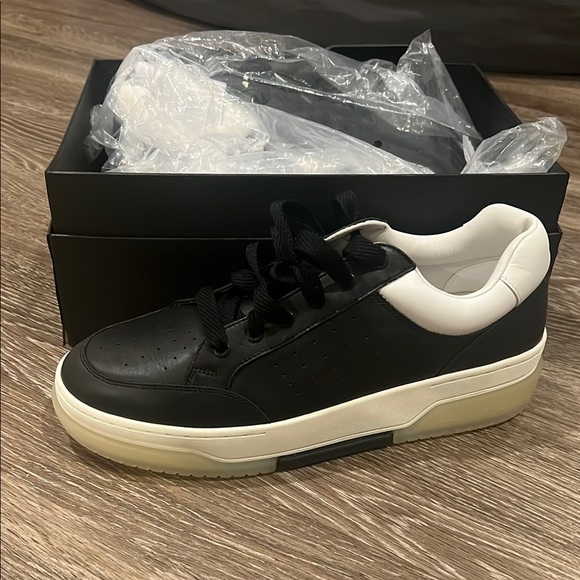Black and White Men's Sneakers - Picture 1 of 6